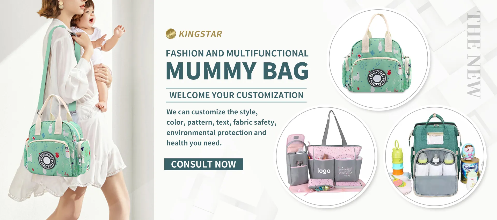 Diaper Bag Tote, Large Capacity Baby Diaper Tote Bag With Cute Doll Zipper Baby Doll Diaper Bag With Strap & Handle