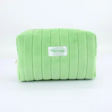Green Velvet Makeup Bag