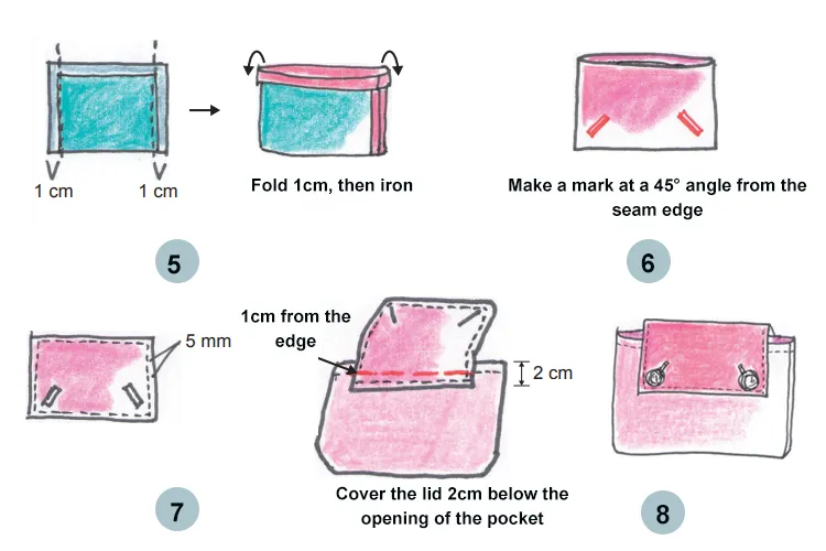 How to DIY handmade a simple makeup bag?