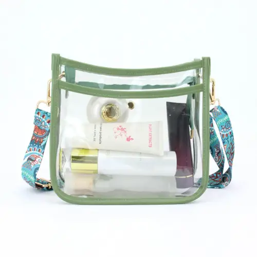 clear crossbody bag,clear crossbody purse,clear stadium crossbody bag