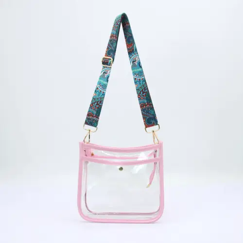 clear crossbody bag,clear crossbody purse,clear stadium crossbody bag