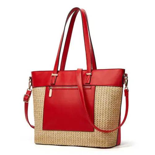 New Beach Portable Simple Moon Hollow Straw Bag main image 0