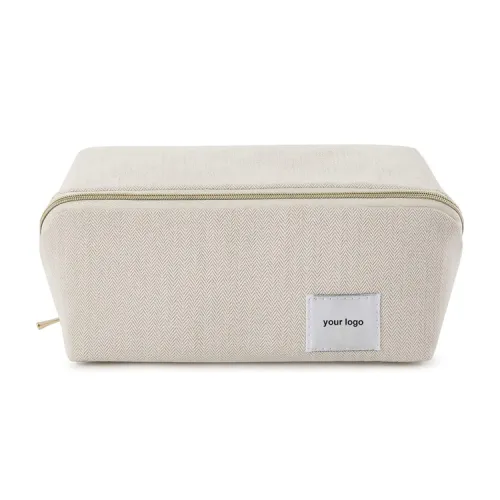 Organic cotton makeup bag， Ecofriendly Cosmetic Bag