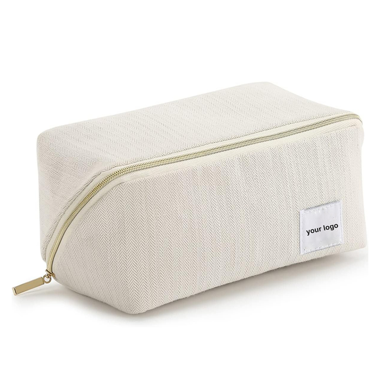 Organic cotton makeup bag， Ecofriendly Cosmetic Bag