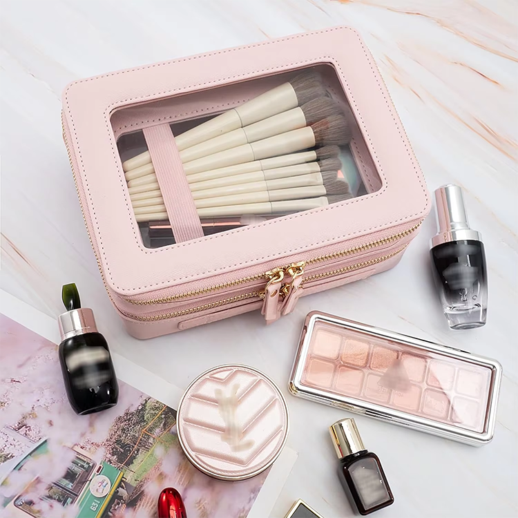 The secret of PU leather + PVC cosmetic toiletry bag is the secret of its longevity!