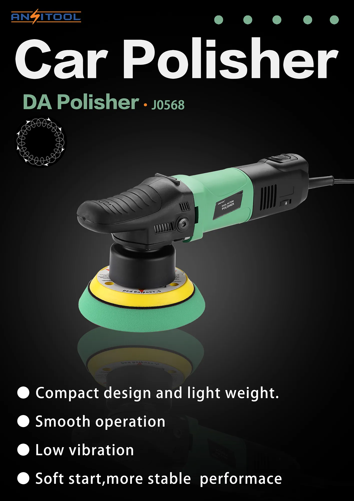 J0568 Dual Action Electric Customized Car Polisher
