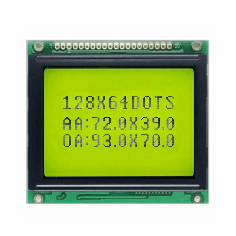 128*64 8-bit Graphic LCD Module with White LED Backlight