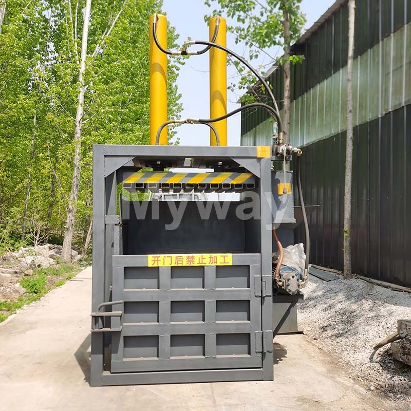 vertical baling machine for waste paper