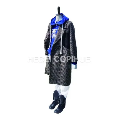 Manteau à carreaux en laine pour hommes