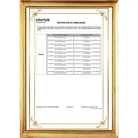 Certificate of compliance 2