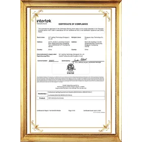 Certificat de conformité 1