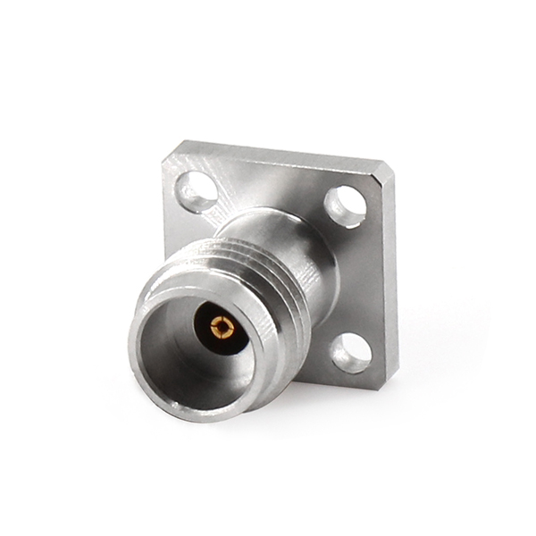 2.4mm Female Connector Panel Mount,4 Hole Flange,dielectric Through