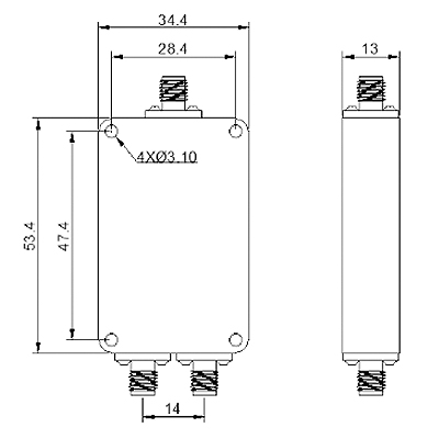 SMA Power Divider 2 Way Combiner 0.5-6 ghz