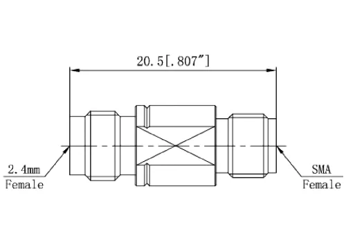 SMA Female to 2.4mm Female Adapter