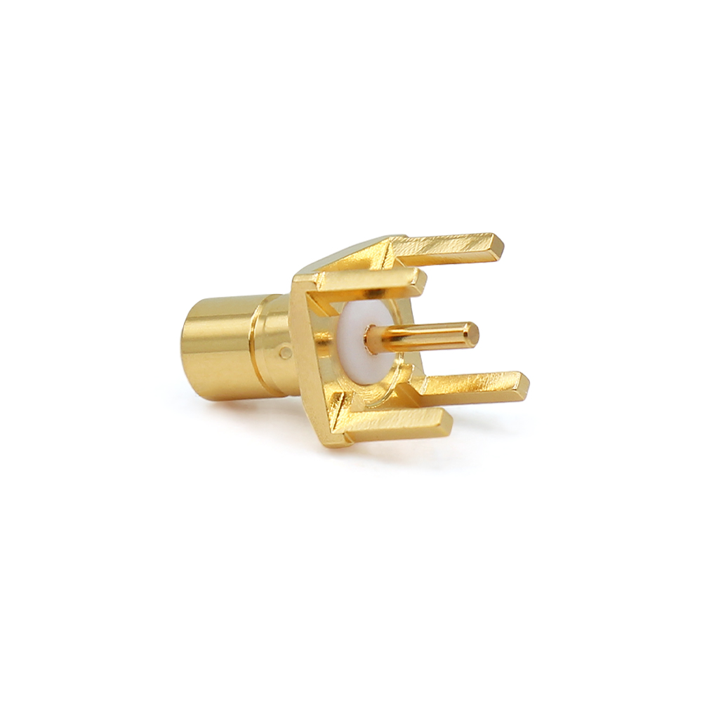Vertical SMB Male PCB Mount 4GHz 50Ω | VSWR 1.20 Gold Plated