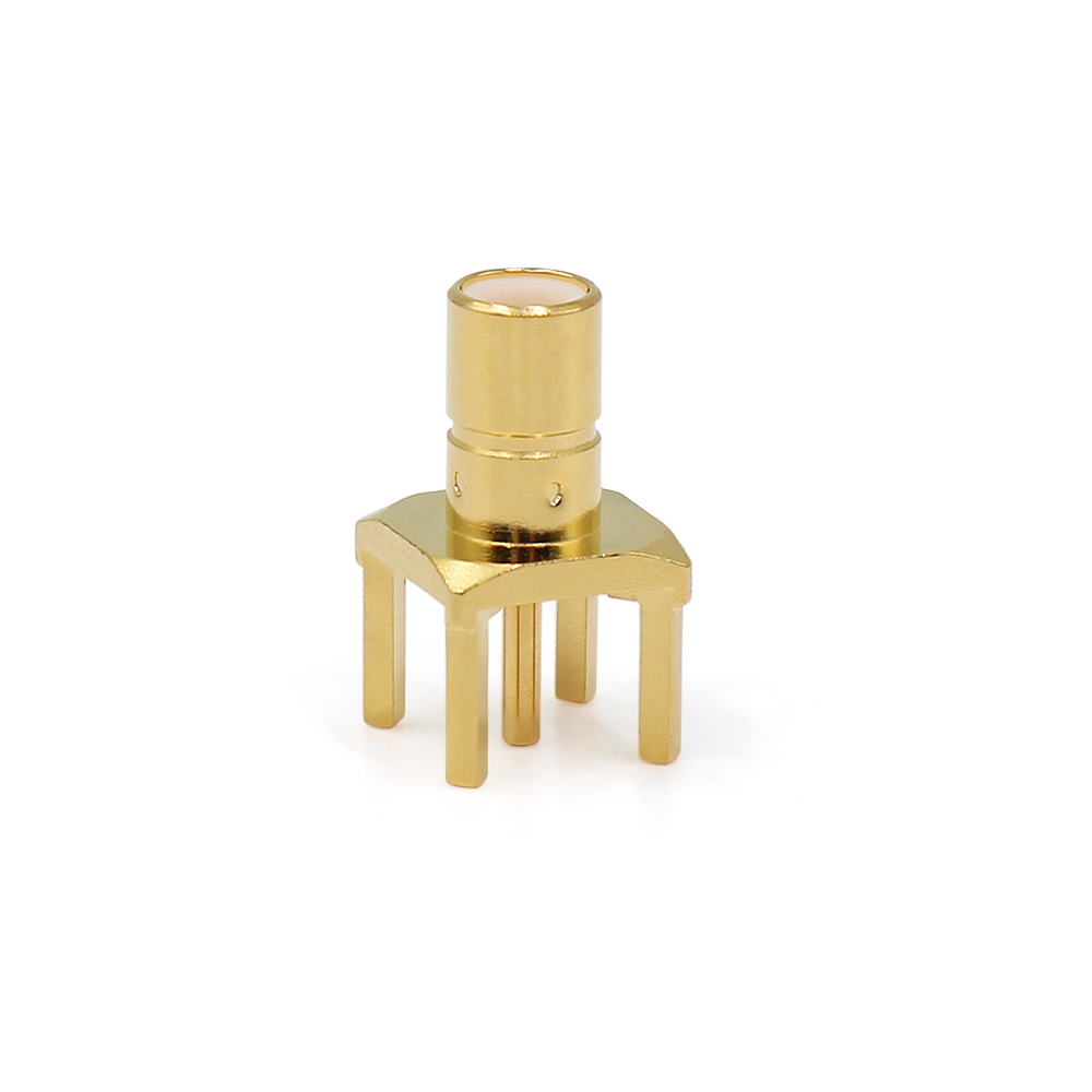 Vertical SMB Male PCB Mount 4GHz 50Ω | VSWR 1.20 Gold Plated