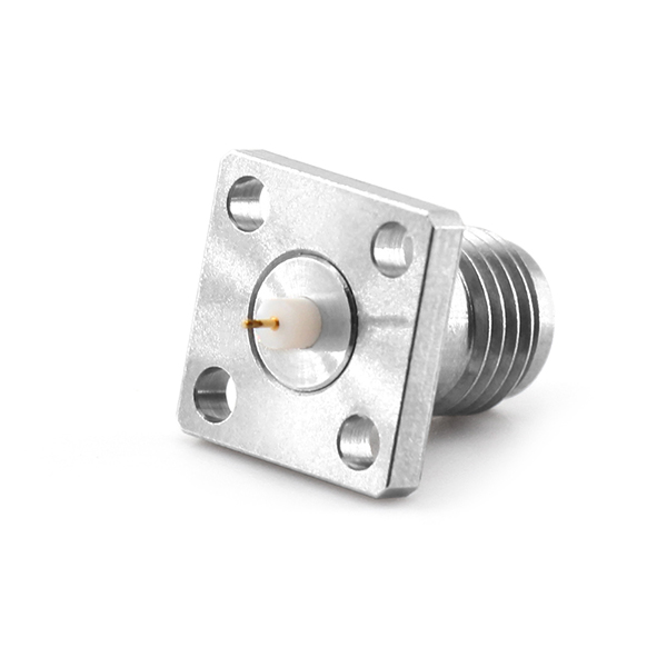 2.92mm Female Connector panel mount,4 Hole Flange,Dielectric through