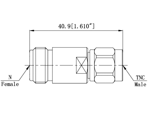 N Female to TNC Male Adapter