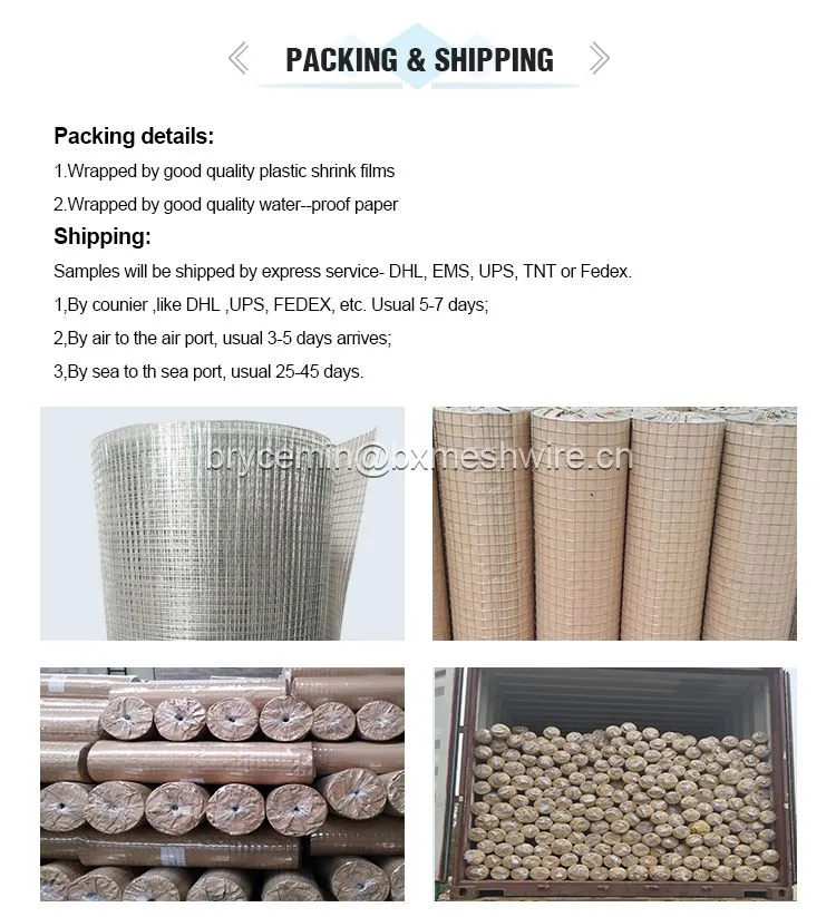 Hot dipped galvanized welded mesh roll