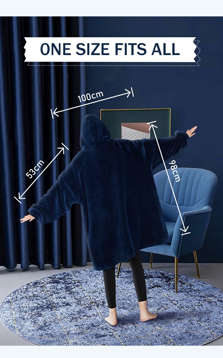 Wholesale Wearable Oversized Sweatshirt Blanket Sherpa Hoodie Blanket