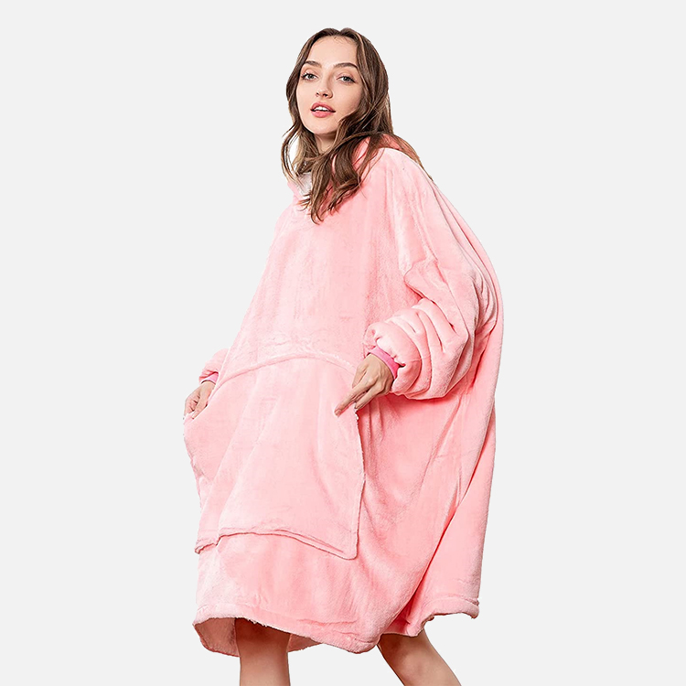 Wholesale Wearable Oversized Sweatshirt Blanket Sherpa Hoodie Blanket