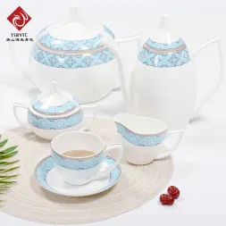 Ceramic Flower Design Bone China Dinner Set Tableware Round Dinnerware  Plate Sets