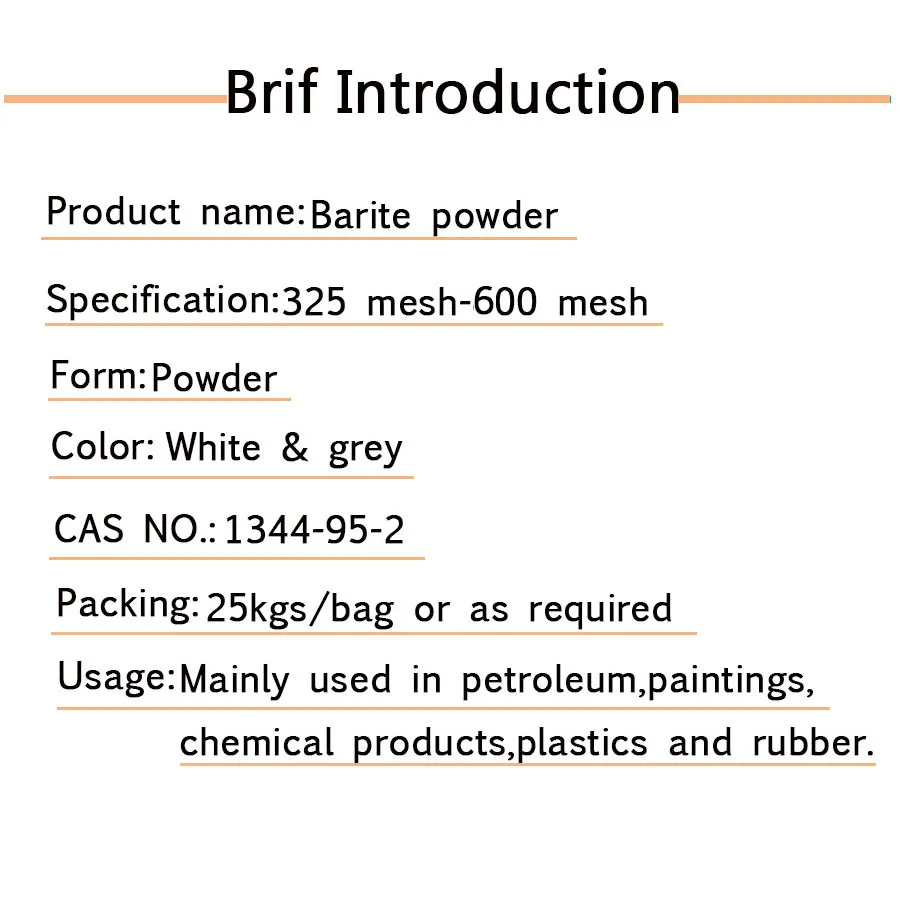 Barite Powder, Ultrafine Barite Powder, Barium Sulfate Powder