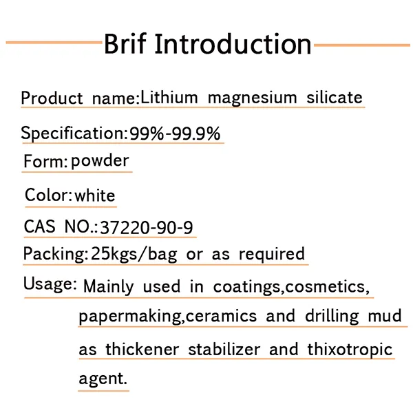 Lithium magnesium silicate