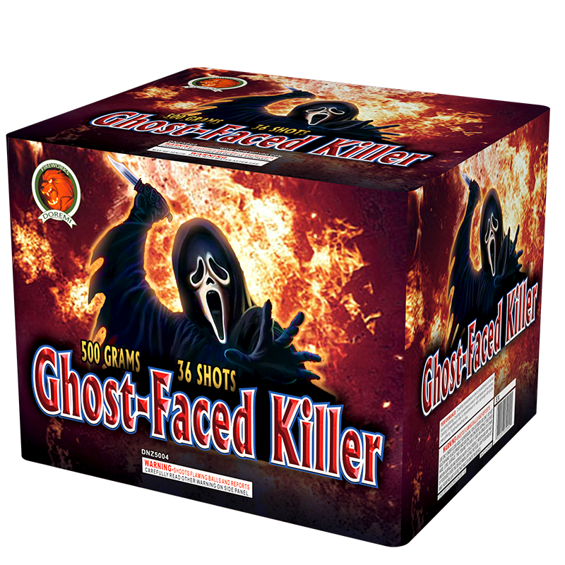 DNZ5004 GHOST-FACED KILLER 36 SHOTS CAKE FIREWORKS, CHINA