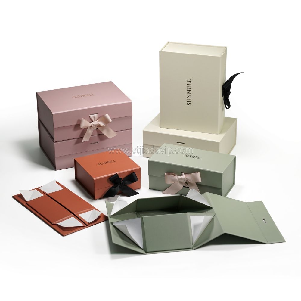 luxury custom logo magnetic folding cardboard box