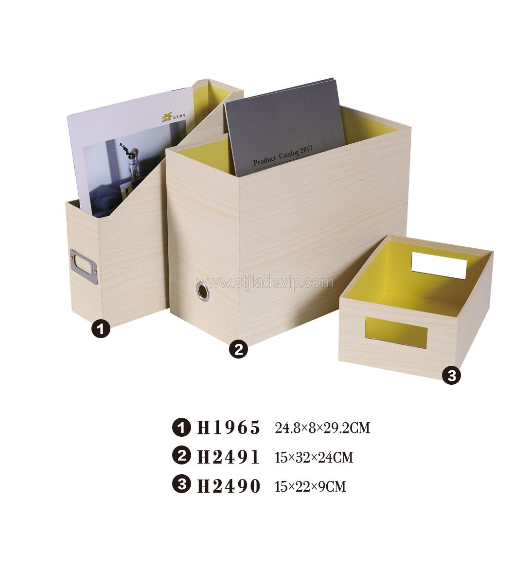 Cardboard Storage Box Office Desk Stationery Organizer Set