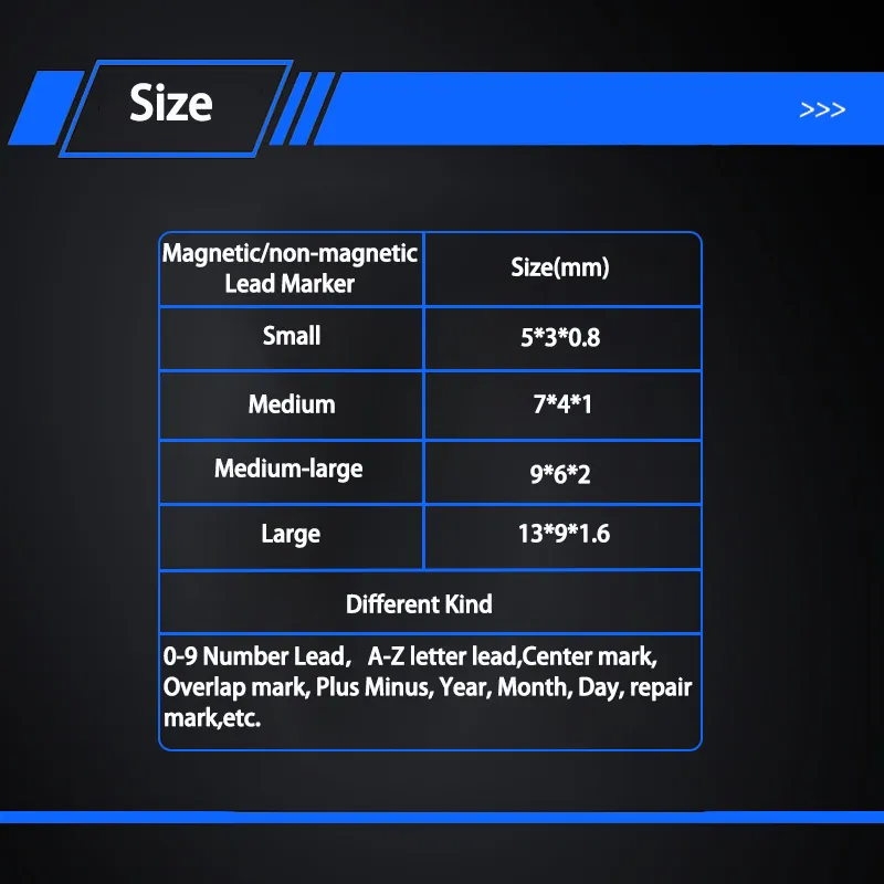 Lead Numbers Radiology Industrial NDT X-Ray Lead Markers