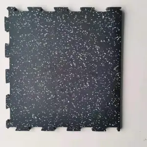Interlocking rubber tiles