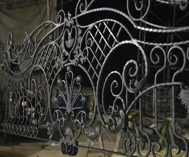 The feature of wrought iron gates