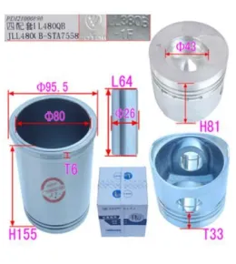 Piston liner kit for LAIDONG LL380 LL480