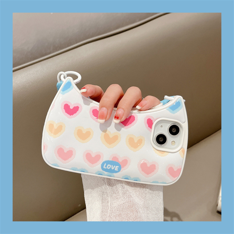 Flower Oil Painting Mobile Phone Bag