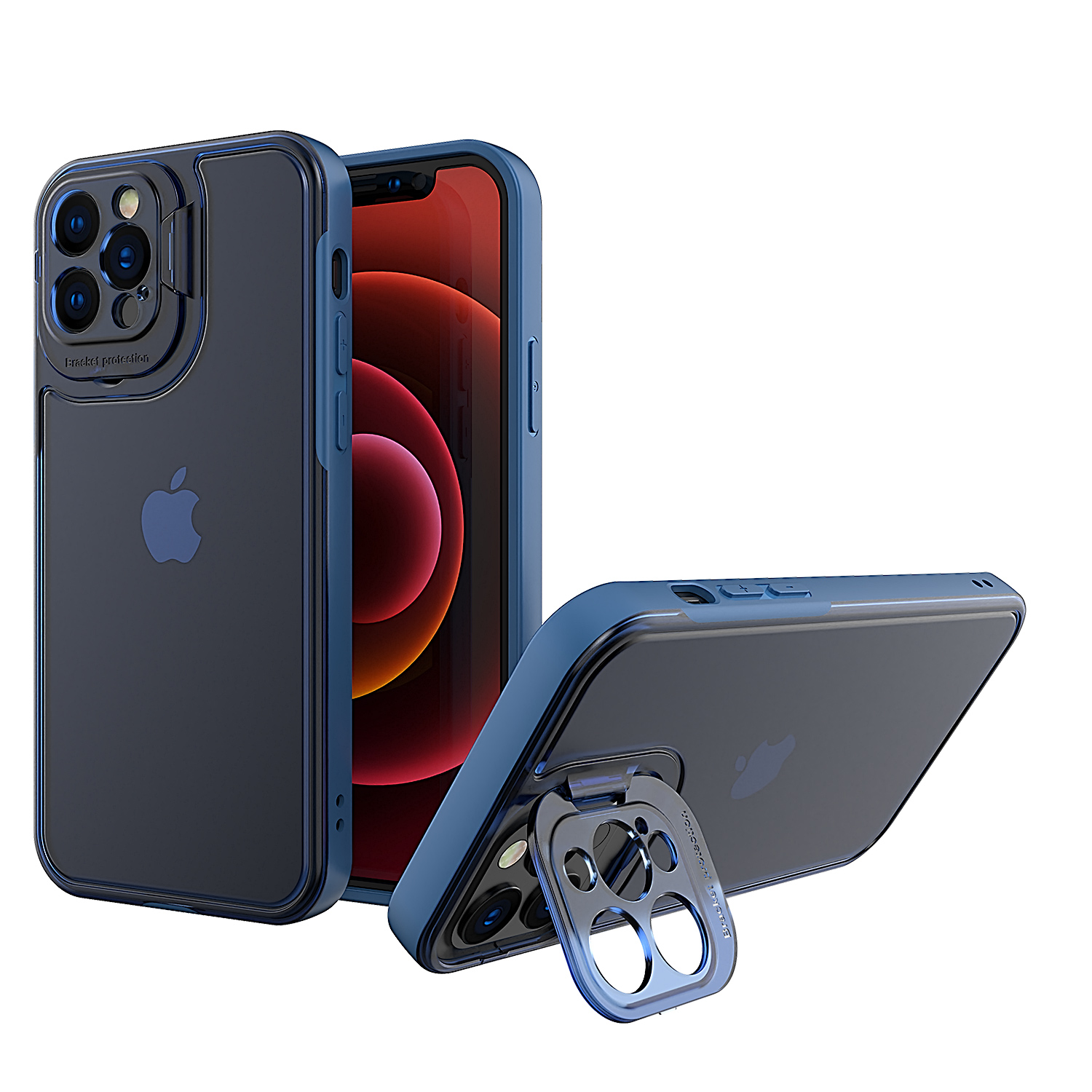 Camera Plating Ring Stand Phone Cases