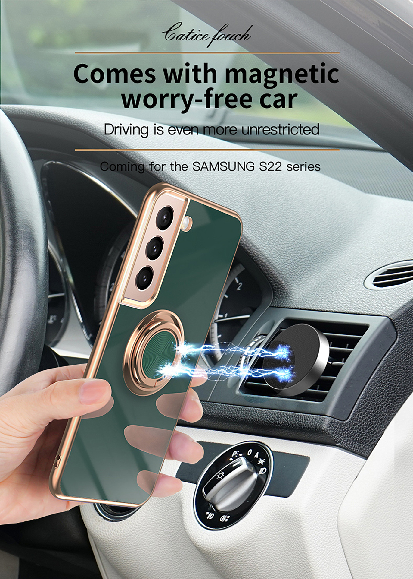 Phone Case with Car Mount Ring Kickstand