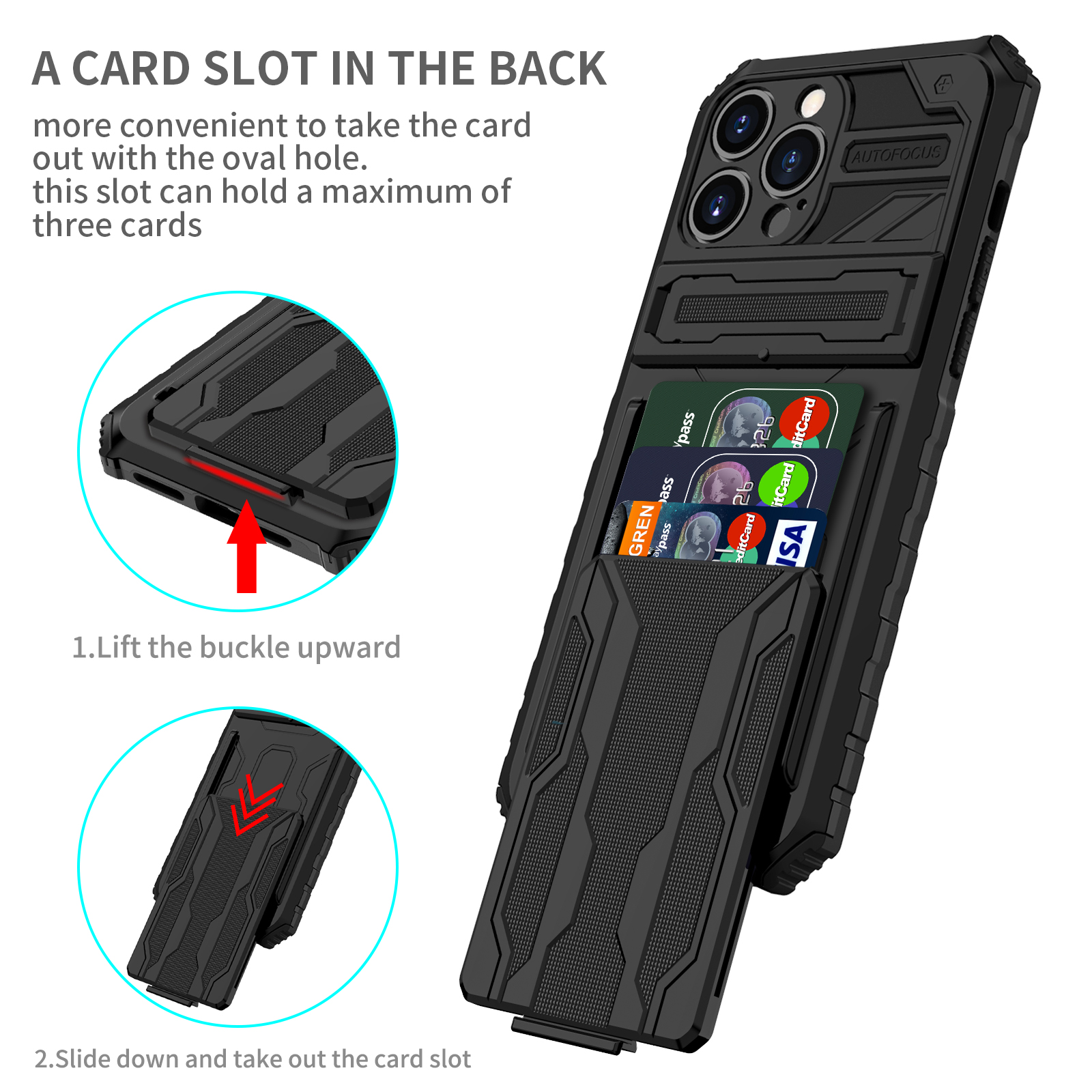 Detachable Card Slot Phone Case