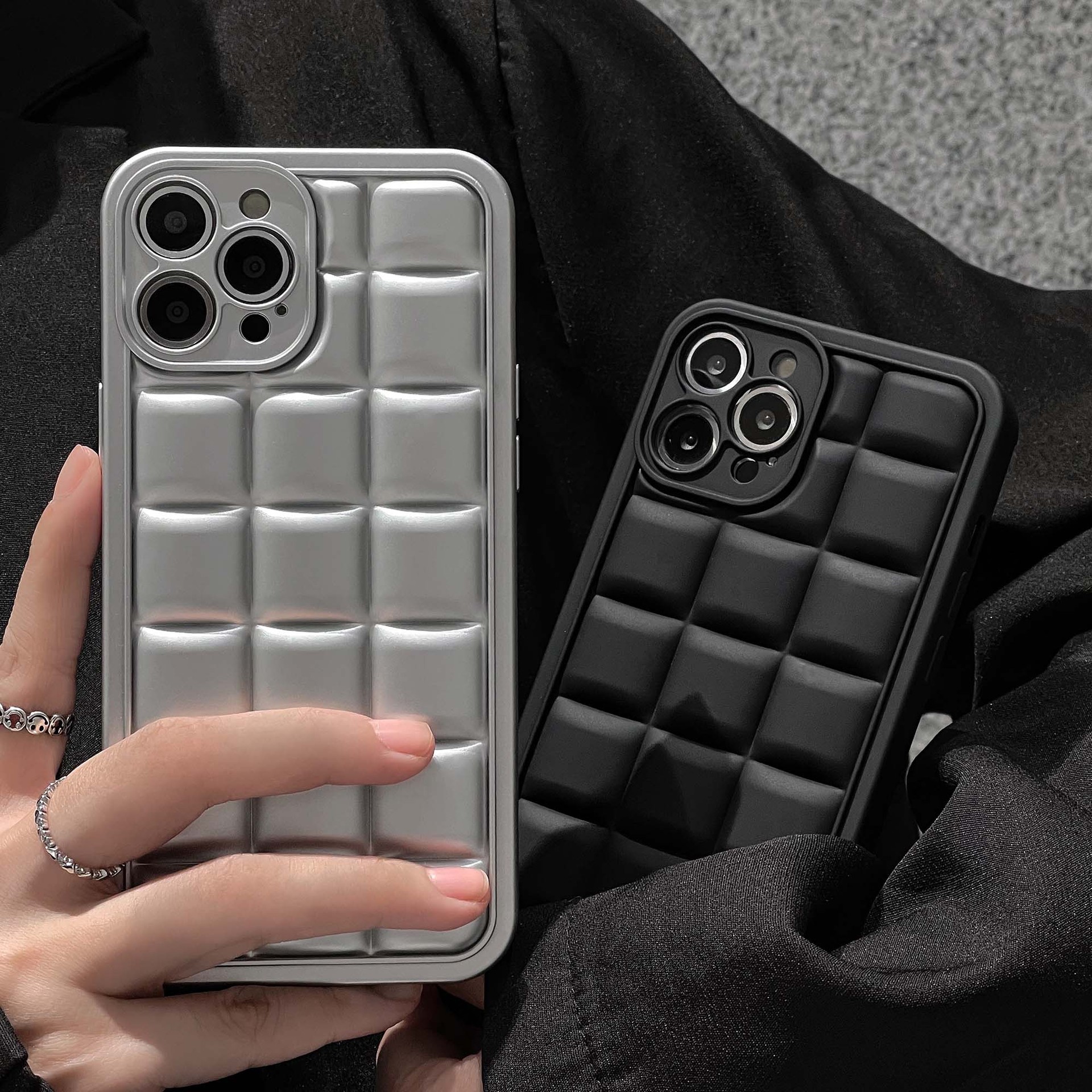 3D square lattice phone case