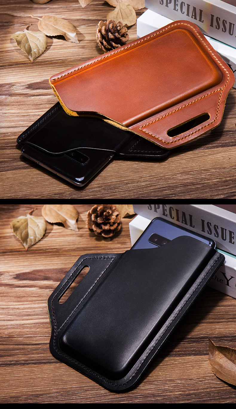 Genuine Leather Waist Bag for Phone