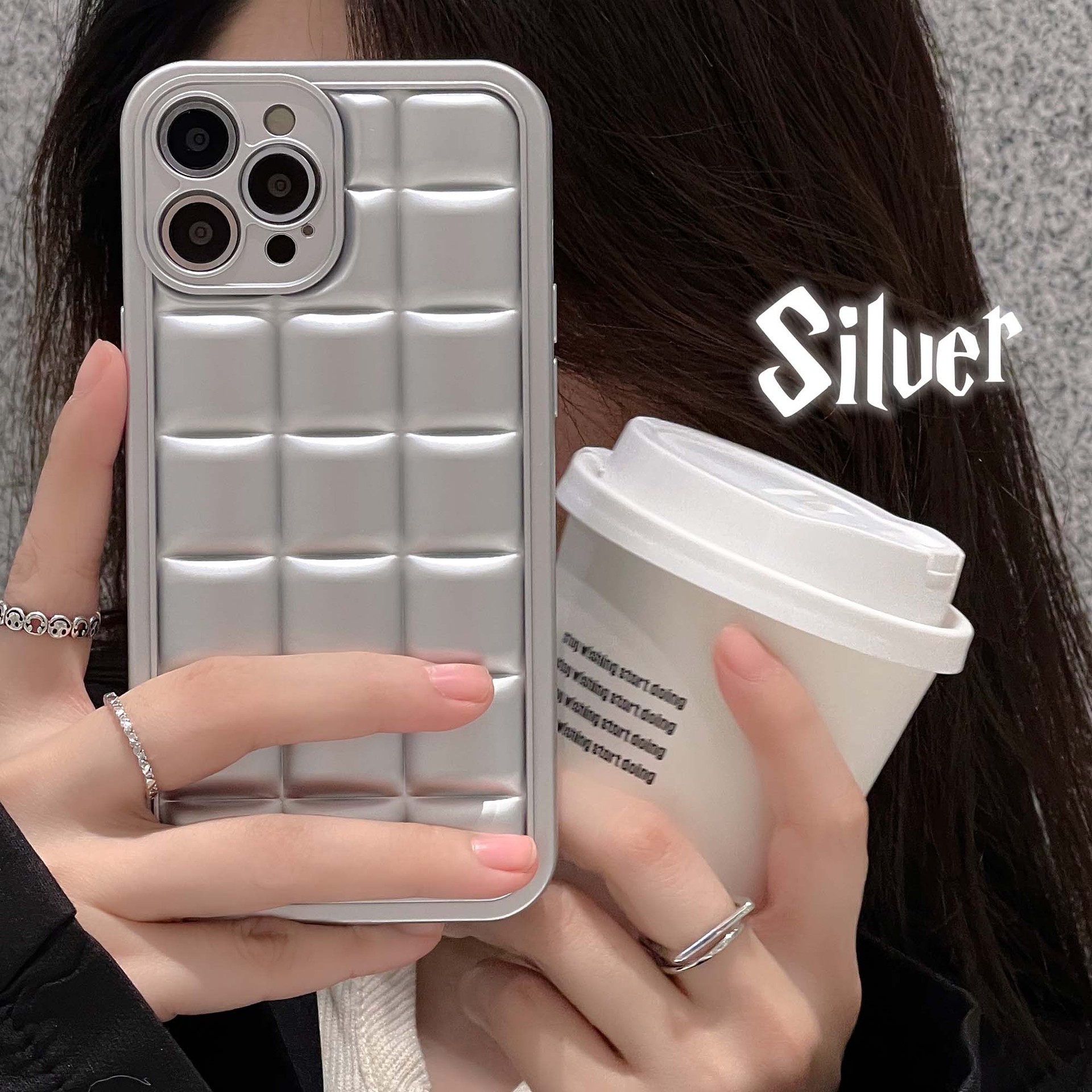 3D square lattice phone case