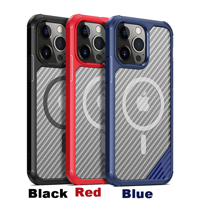 Carbon fiber shockproof TPU phone case