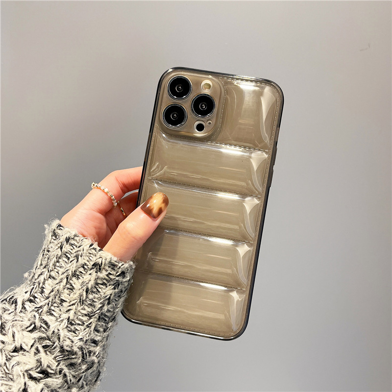 Transparent down jacket mobile phone shell