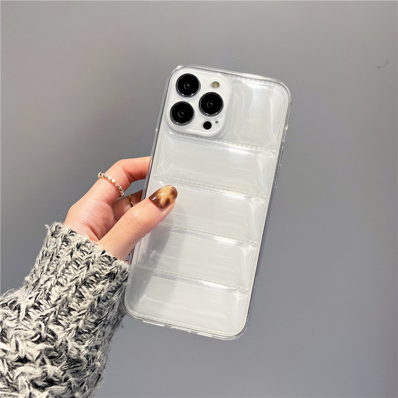 Transparent down jacket mobile phone shell