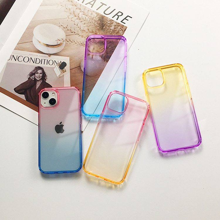 2 in 1 two-color gradient mobile phone case