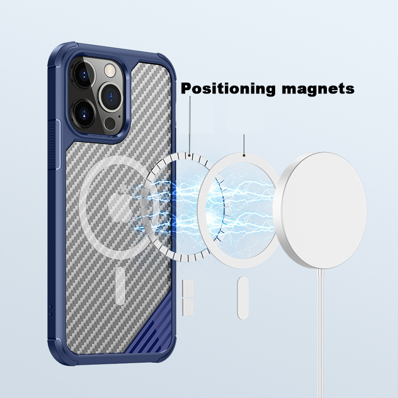 Carbon fiber shockproof TPU phone case