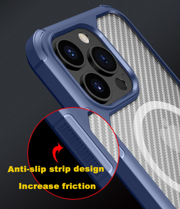 Carbon fiber shockproof TPU phone case