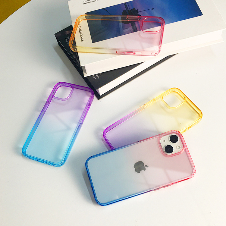 2 in 1 two-color gradient mobile phone case