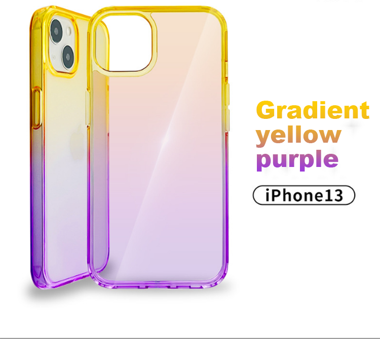 2 in 1 two-color gradient mobile phone case